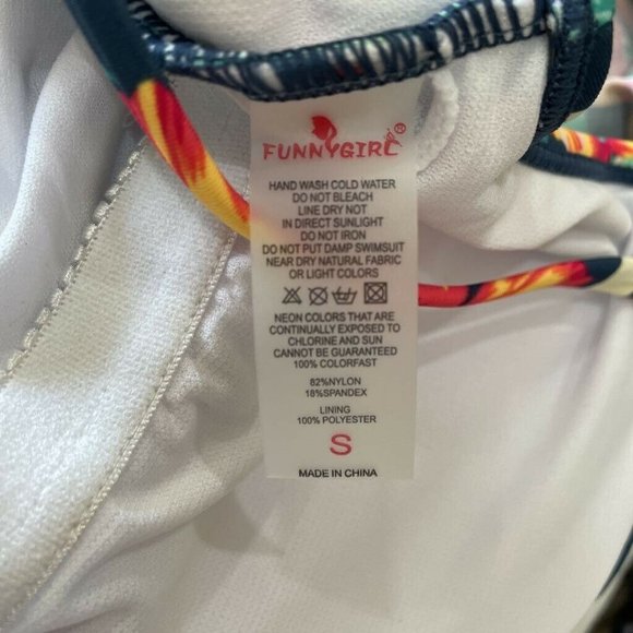 Womens Small Tropical One Piece Swimsuit New NWT - Picture 7 of 7